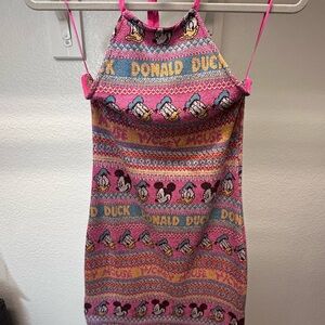 Zara Colorful Knit Fabric Dress Disney